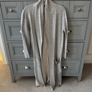 Dynamite Heather Gray Cozy Open-Front Knit Cardigan